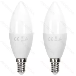 Żarówka LED 11W 3000K 1170lm białe ciepłe świecowe C37 E14 opak. 2szt - 8433325387327