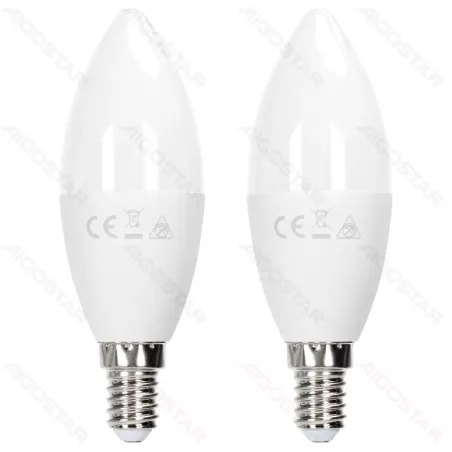 Żarówka LED 12W 3000K 1170lm świecowa C37 E14 2szt białe ciepła - 8433325387563