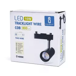 LED Dwuprzewodowe światło szynowe czarne 10W - 8433325198640