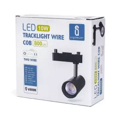 LED Dwuprzewodowe światło szynowe czarne 10W - 8433325198657