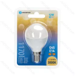 Żarówka LED 12W 3000K 1170lm biała mała ciepła kulka G45 gwint E14 - 8433325387914