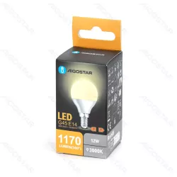 Żarówka LED 12W 3000K 1170lm biała mała ciepła kulka G45 gwint E14 - 8433325387921