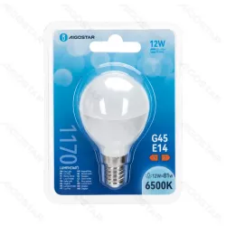 Żarówka LED 12W 6500K 1170lm biała mała zimna kulka G45 gwint E14 - 8433325387952