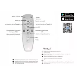 Nowoczesna Lampa Sufitowa RGB Plafon LED z Pilotem BT - 5905965398542