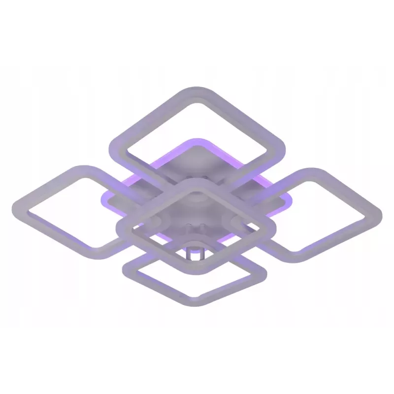 Żyrandol LED RGB Kwadrat Plafon Lampa Sufitowa Kwadratowa Biała - 5905965398573