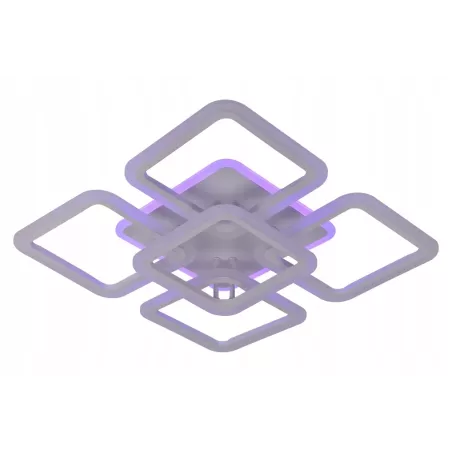 Żyrandol LED RGB Kwadrat Plafon Lampa Sufitowa Kwadratowa Biała - 5905965398573