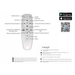 Lampa Sufitowa RGB Kwiat Lotosu do Sypialni Biała Żyrandol LED z Pilotem - 5905965398641