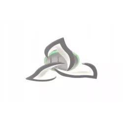 Lampa Sufitowa RGB Kwiat Lotosu do Sypialni Biała Żyrandol LED z Pilotem - 5905965398641