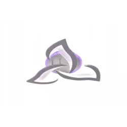 Lampa Sufitowa RGB Kwiat Lotosu do Sypialni Biała Żyrandol LED z Pilotem - 5905965398641