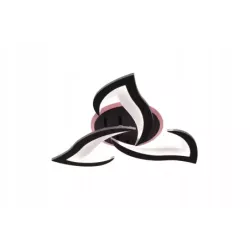 Lampa Sufitowa RGB Kwiat Lotosu do Sypialni Czarna Żyrandol LED z Pilotem - 5905965398634