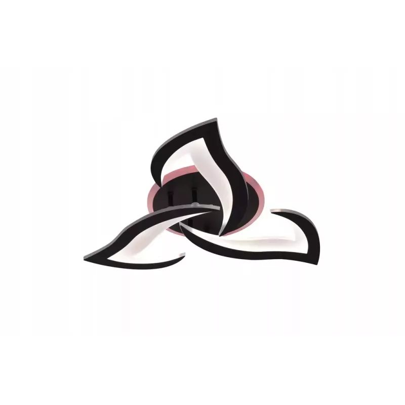 Lampa Sufitowa RGB Kwiat Lotosu do Sypialni Czarna Żyrandol LED z Pilotem - 5905965398634