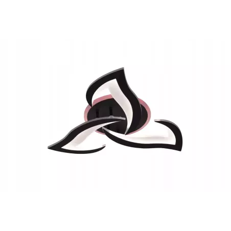 Lampa Sufitowa RGB Kwiat Lotosu do Sypialni Czarna Żyrandol LED z Pilotem - 5905965398634