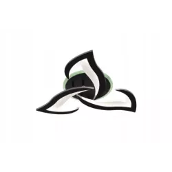 Lampa Sufitowa RGB Kwiat Lotosu do Sypialni Czarna Żyrandol LED z Pilotem - 5905965398634