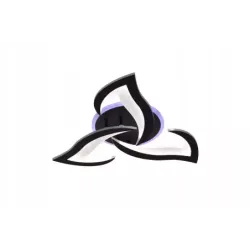 Lampa Sufitowa RGB Kwiat Lotosu do Sypialni Czarna Żyrandol LED z Pilotem - 5905965398634