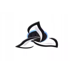 Lampa Sufitowa RGB Kwiat Lotosu do Sypialni Czarna Żyrandol LED z Pilotem - 5905965398634