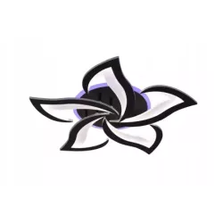 Lampa Sufitowa RGB Kwiat Lotosu do Sypialni Czarna Żyrandol LED z Pilotem - 5905965398511