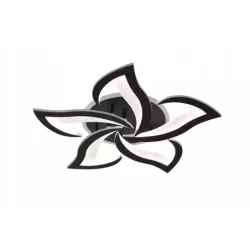 Lampa Sufitowa RGB Kwiat Lotosu do Sypialni Czarna Żyrandol LED z Pilotem - 5905965398511