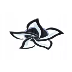 Lampa Sufitowa RGB Kwiat Lotosu do Sypialni Czarna Żyrandol LED z Pilotem - 5905965398511