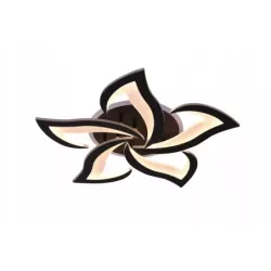 Lampa Sufitowa RGB Kwiat Lotosu do Sypialni Czarna Żyrandol LED z Pilotem - 5905965398511