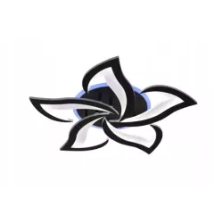 Lampa Sufitowa RGB Kwiat Lotosu do Sypialni Czarna Żyrandol LED z Pilotem - 5905965398511