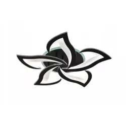 Lampa Sufitowa RGB Kwiat Lotosu do Sypialni Czarna Żyrandol LED z Pilotem - 5905965398511