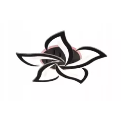 Lampa Sufitowa RGB Kwiat Lotosu do Sypialni Czarna Żyrandol LED z Pilotem - 5905965398511