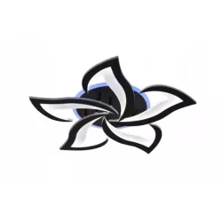 Lampa Sufitowa RGB Kwiat Lotosu do Sypialni Czarna Żyrandol LED z Pilotem - 5905965398511