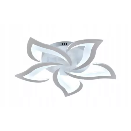 Lampa Sufitowa Kwiat Lotosu do Sypialni Biała Żyrandol LED z Pilotem - 5905965398610