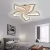 Lampa Sufitowa Kwiat Lotosu do Sypialni Biała Żyrandol LED z Pilotem - 5905965398610
