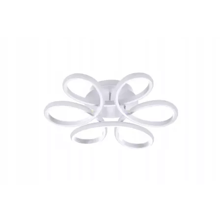 Nowoczesna Lampa Sufitowa LED Plafon z Pilotem BT Biała - 5905965398603