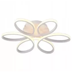 Nowoczesna Lampa Sufitowa LED Plafon z Pilotem BT Biała - 5905965398603