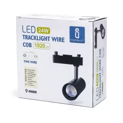 LED Dwuprzewodowe światło szynowe czarne 24W - 8433325198688