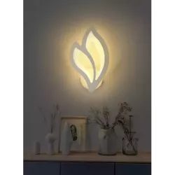Nowoczesny Kinkiet Ścienny LED Lampka Nocna Kwiat Lotosu Biały - 5905965398139