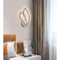 Nowoczesny Kinkiet Ścienny LED Lampka Nocna Kwiat Lotosu Biały - 5905965398139