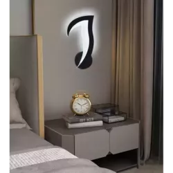 Nowoczesny Kinkiet Ścienny LED Lampka Nocna Kwiat Lotosu Czarny - 5905965398122