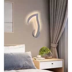 Nowoczesny Kinkiet Ścienny LED Lampka Nocna Kwiat Lotosu Biały - 5905965398139