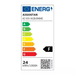 LED Dwuprzewodowe światło szynowe czarne 24W - 8433325198688