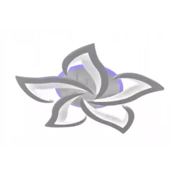 Nowoczesny Plafon LED RGB Sufitowy Kwiat Lotosu do Salonu Biały z Pilotem - 5905965398528