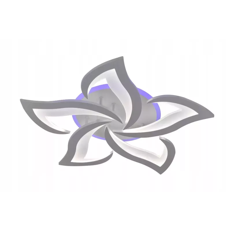 Nowoczesny Plafon LED RGB Sufitowy Kwiat Lotosu do Salonu Biały z Pilotem - 5905965398528