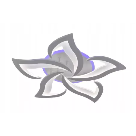 Nowoczesny Plafon LED RGB Sufitowy Kwiat Lotosu do Salonu Biały z Pilotem - 5905965398528