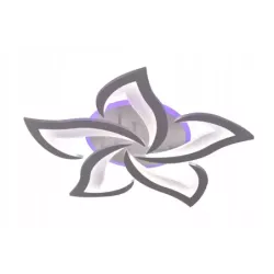 Nowoczesny Plafon LED RGB Sufitowy Kwiat Lotosu do Salonu Biały z Pilotem - 5905965398528