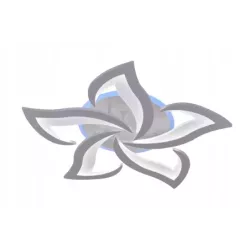 Nowoczesny Plafon LED RGB Sufitowy Kwiat Lotosu do Salonu Biały z Pilotem - 5905965398528