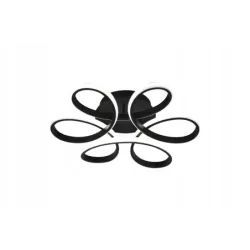 Nowoczesny Plafon LED Sufitowy do Sypialni Salonu Pokoju Czarny z Pilotem - 5905965398504