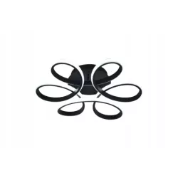 Nowoczesny Plafon LED Sufitowy do Sypialni Salonu Pokoju Czarny z Pilotem - 5905965398504