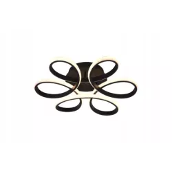 Nowoczesny Plafon LED Sufitowy do Sypialni Salonu Pokoju Czarny z Pilotem - 5905965398504