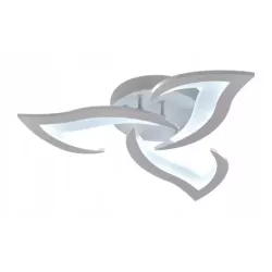 Lampa Sufitowa Kwiat Lotosu do Sypialni Biała Żyrandol LED z Pilotem - 5905965398498