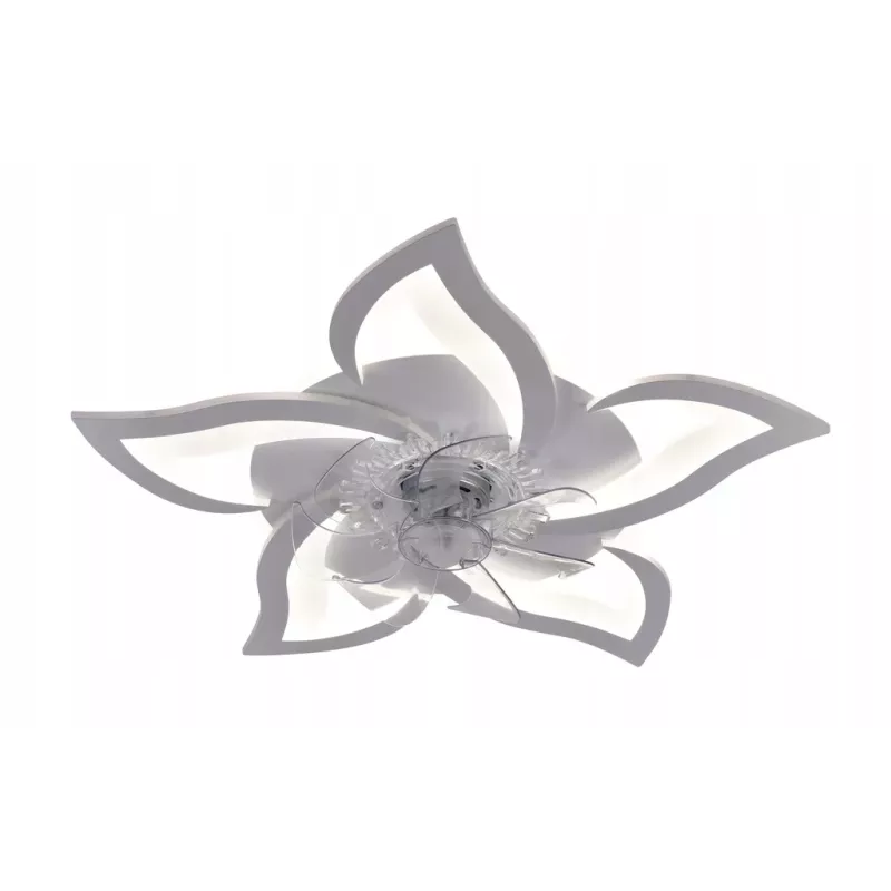 Nowoczesna Lampa Sufitowa z Wiatrakiem LED Plafon z Pilotem BT Wiatrak - 5905965398450