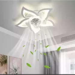Nowoczesna Lampa Sufitowa z Wiatrakiem LED Plafon z Pilotem BT Wiatrak - 5905965398450