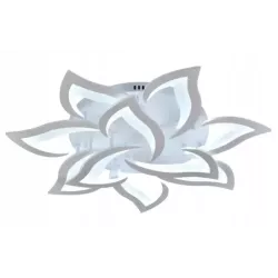 Lampa Sufitowa Kwiat Lotosu do Sypialni Biała Żyrandol LED z Pilotem - 5905965398405