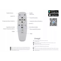 Żyrandol LED Kwadrat Plafon Lampa Sufitowa Biała - 5905965398429